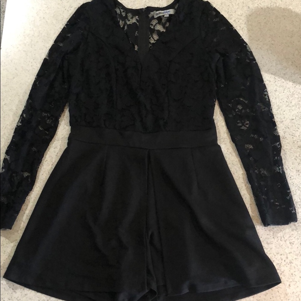 Lace black romper